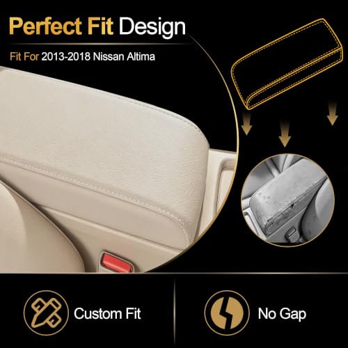 AOMSAZTO Armrest Console Covers for 2013-2018 Nissan Altima Beige - color: Beige, size: 2013-2018