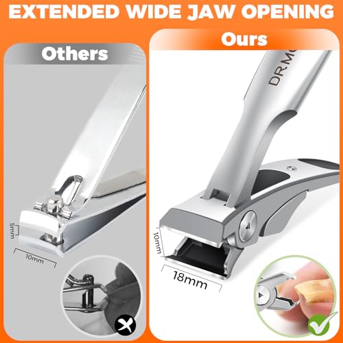 Straight Toenail Clippers for Thick Toenails for Seniors - color: Silver Straight Blade