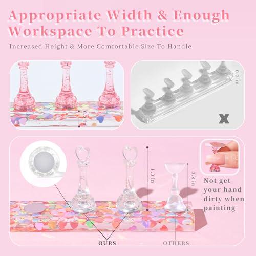 MAYEEN Lovely Nail Stand for Press Ons,Upgraded Raised Nail Holder For - color: Multicolor