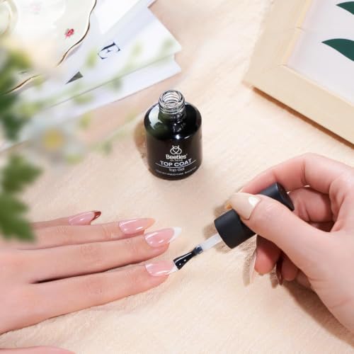 Beetles Gel Polish No Wipe Glossy Gel Top Coat Long Lasting 1Pcs 15ml - color: A-Clear-1