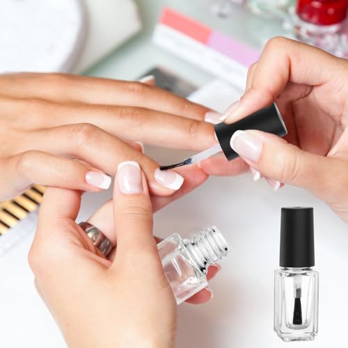 AHIER Empty Nail Polish Bottles with Brush Applicator Cap, 5ml, 5P
