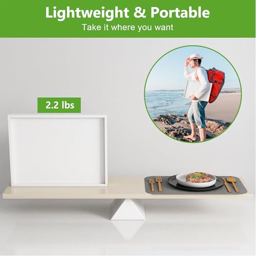 Youpehom Bamboo Bed Tray Table with Folding Legs, Large, White - color: White, size: Large