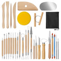 Amrules 31 Pcs Polymer Clay Sculpting Tools Kit for Adults, Light Yellow - color: Lightyellow-31Pcs