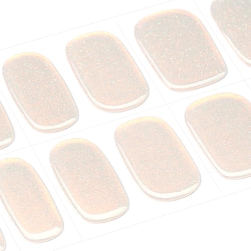 DANNI & TONI Semi Cured Gel Nail Strips Mermaid Glitters (Fairy Dust) Aurora Gel Nail Stickers 28 Stickers Gift for Woman - color: Fairy Dust