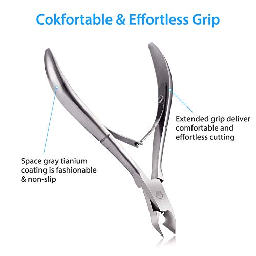 Mudder 3 Pcs Cuticle Trimmer Nipper Stainless Steel Nail Scissor, Silver - color: Silver