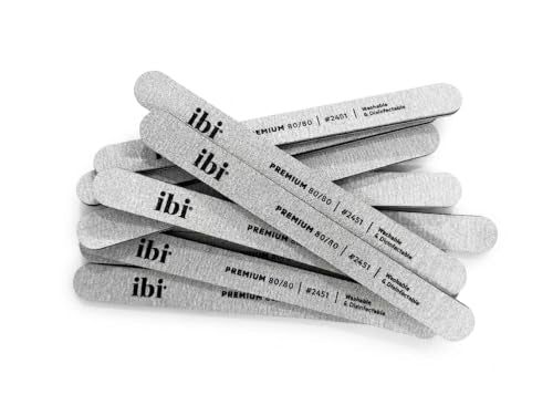 IBI 80 Premium Zebra Cushion File | Grit 80/80 | Washable & Sanitizable (25PCS) - size: 25