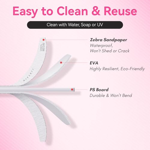 Makartt 180/240 Grit Nail Files, 2PCS Zebra Emery Boards for Natural Nails - size: 2pcs-Nail File 180/240 Grit