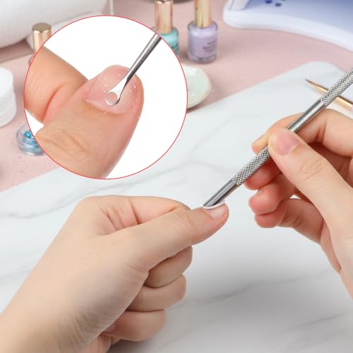 Metal Cuticle Pusher, Dual Ended Cuticle Scraper Stainless Steel