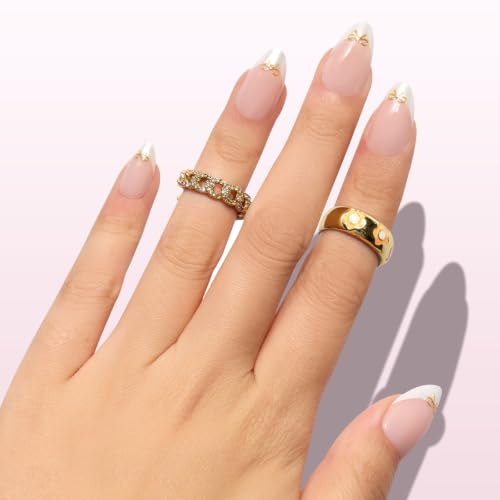 Nail Reformation Press On Nails, Bow-So-Chic Short Almond Fake Nails 32 Pcs - color: Bow-So-Chic