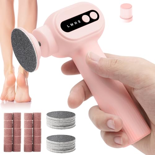 2-in-1 Electric Callus Remover for Feet, Professional Pedicure Tools Gift - color: Pearl White
