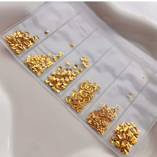 3D Nail Charms Mix Gold Nail Charms for Nails Gold Flatback Nail Pearls Nail Charm Gems Pearls for Nails Jewelry for DIY Nails Art Supplies Accessories Crafts Decorations for Women Girls - color: Rhinestone 08