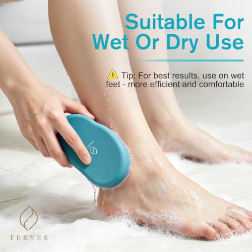 FERYES 2026 Upgrade 2.0 Nano Glass Foot File Callus Remover Wet & Dry Use - color: Blue-green