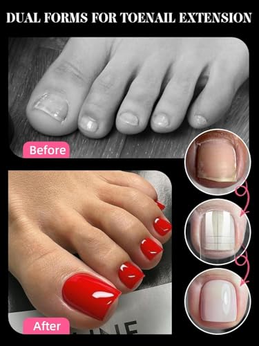 300 Pcs Toe Dual Nail Forms for Poly Extension Gel - color: 300P Toe Dual Nail