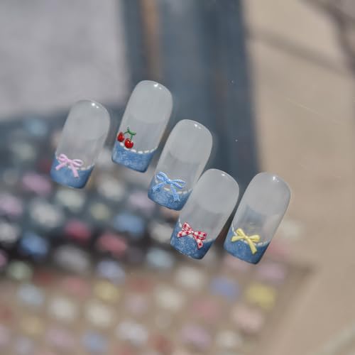 Bow Nail Art Stickers Decals 5D Self-Adhesive DIY Manicure Supplies 1PCS - color: Multicolor-010