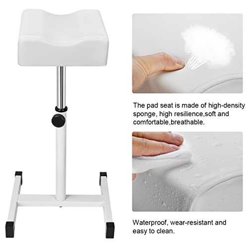 FLOLXNB Pedicure Foot Rest, Foot Massage Pedicure Stool, Tattoo Stand Adjustable Height Footstool Nail Equipment for Home Beauty Salon Spa (White) - color: White