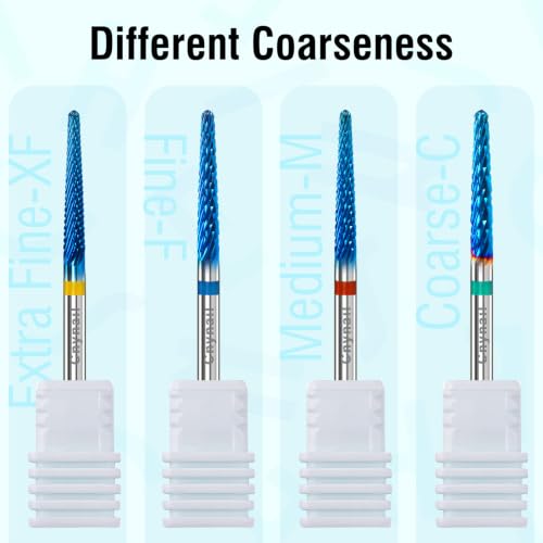 3/32" 2PCS Small Umbrella L Carbide Cuticle Cleaner Bit for Nail Cleaning - color: 014 Blue, size: M