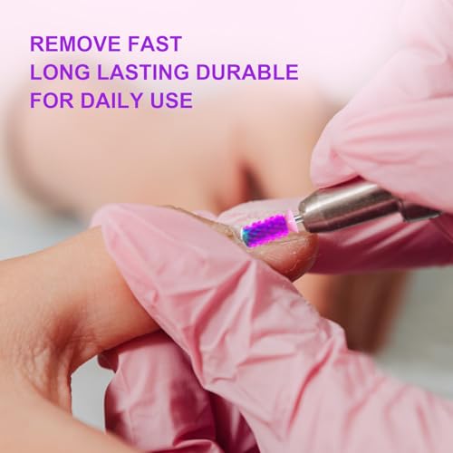 3/32" Large Smooth Barrel Safety Nail Drill Bit for Gel & Acrylic Removal - color: Purple L-S Barrel, size: 3XC