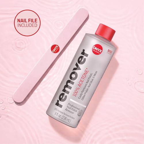 Onyx Professional Acetone Nail Polish Remover Kit with Nail File, 8 fl oz - size: 8 Fl Oz (Pack of 1)