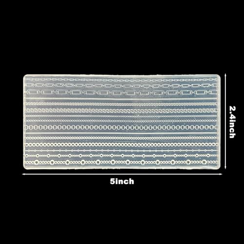 3D Chain Nail Mold Multiple Shapes Necklace Silicone Nails Molds Accessories Gel Rope Art Manicure Tools - color: 3D Chain Nail Mold