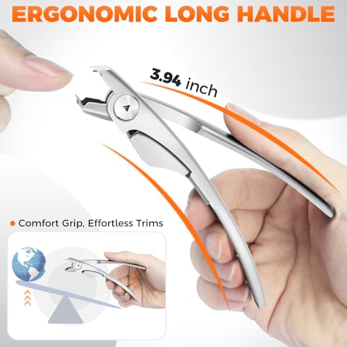 Straight Toenail Clippers for Thick Toenails for Seniors - color: Silver Straight Blade