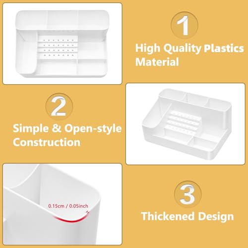 CGBE Nail Drill Holder, Nail Desk Organizer With 28 Holes - White - color: White