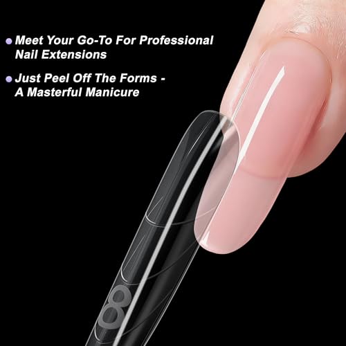 VOCOSTE 240Pcs Sandwich Dual Nail Forms, Almond Shape, Reusable