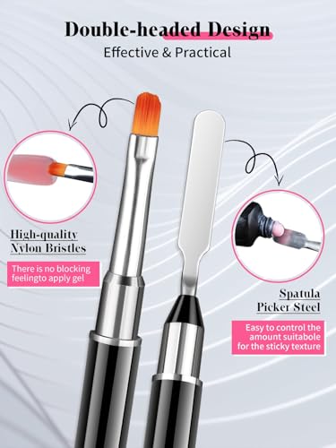 EBANKU 120 PCS Poly Gel Nail Forms for Toes with 75ml Slip Solution - color: 120P with Slip Solution