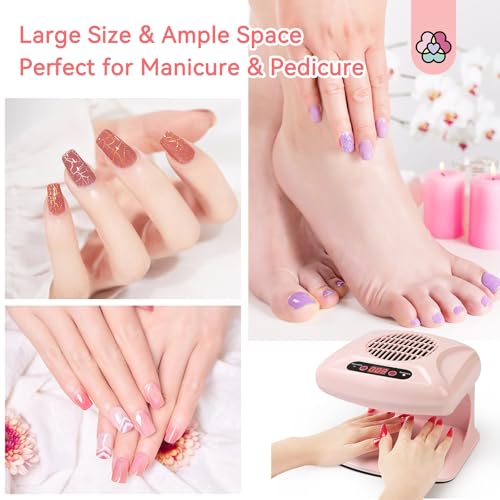 SAVILAND 300W Professional Nail Dryer for Regular Nail Polish - color: Pink