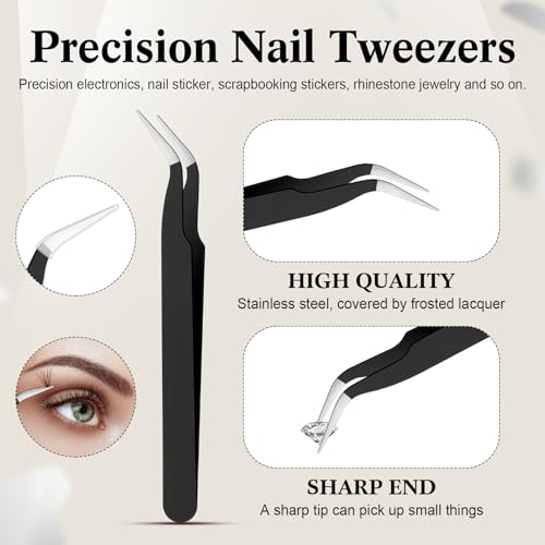 Tatuo Rhinestone Picker Tool Bedazzling Pen Dual Head, Black - color: Black
