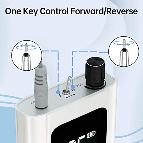 Delanie Professional Portable Electric Nail Drill Machine 35000 RPM, White - color: White