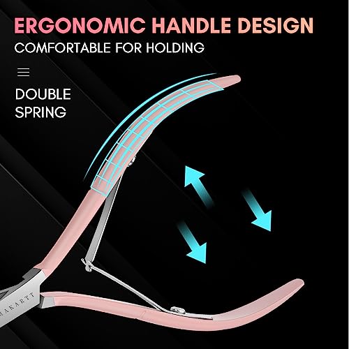Makartt 1-Pack Pink Cuticle Nipper, Precision Full-Jaw Trimmer - size: Pink Cuticle Nippers 1 Pack