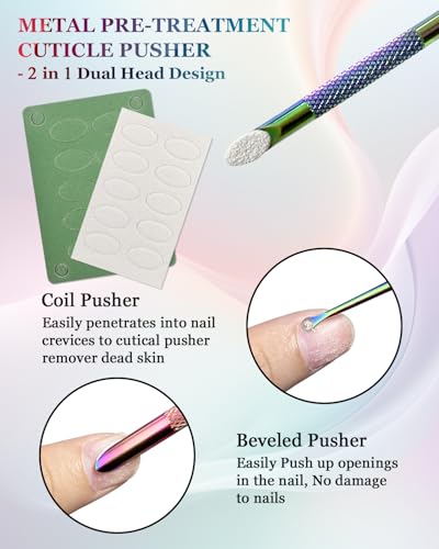 Dual Ended Cuticle Remover, Cuticle Pusher with Loop Cuticle Pusher
