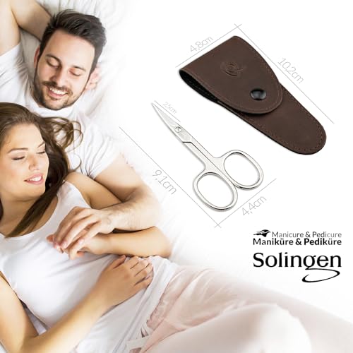 marQus Anti-Slip Curved Manicure Scissors - Precision German Steel - Micro-Serrated Blades to Prevent Slipping - Includes Premium Storage Case - color: Nail Scissors - Microserrated