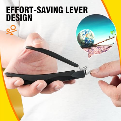 Nail Clippers for Men with Catcher, Adult Finger Nail Clippers - size: Long Handle 1pc