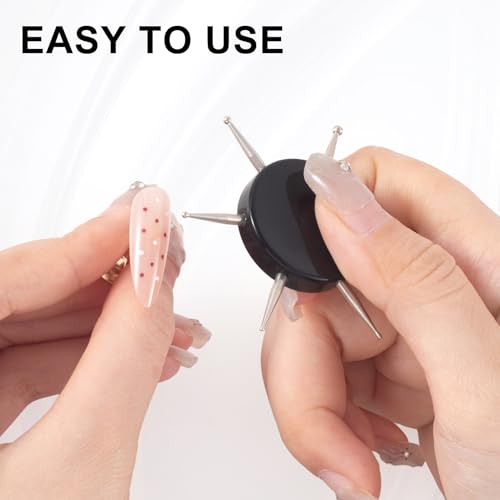 2pcs Nail Dotting Tool, 6-in-1 Metal Dotting Tool Nail Art, Black - color: Black, 2pcs, 6-in-1