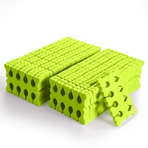 100 Pcs Sponge Toe Separators Soft Finger Separators Premium Pedicure Tool Kit Flexible Toe Divider Spacer for Polishing Pedicure Manicure Coating Nail Art Beauty Accessories (green) - color: green