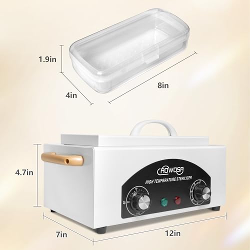 High Temperature Metal Tool Cleaning Box for Beauty Hair Nail Metal Tool - color: White