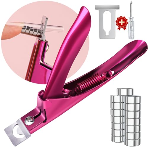 Violet Red Adjustable Nail Clippers with Magnets Sizers Nail Tip Cutter - color: 02 Chameleon Rainbow, size: Samll Handle