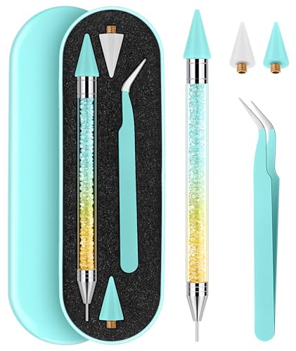 Tatuo Rhinestone Picker Tool Bedazzling Pen Dual Head, Gradient Colorful - color: Gradient Colorful