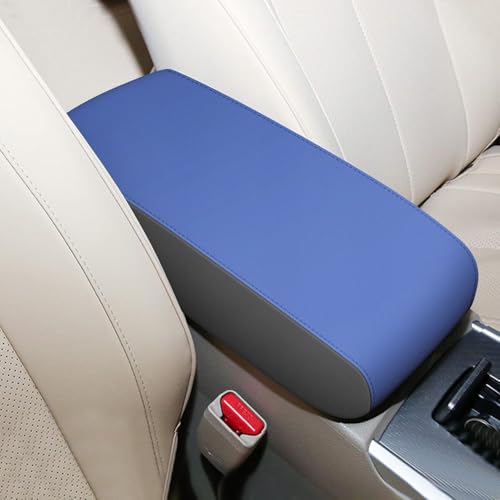 AOMSAZTO Armrest Console Covers for 2013-2018 Nissan Altima Blue Leather - color: Black With Blue, size: 2013-2018