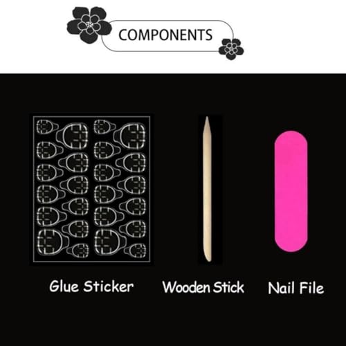Christmas Press on Nails for Women，Short Oval Fake Nails, 24Pcs - color: Color-35