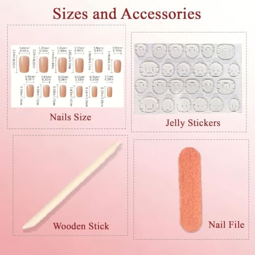Medium Press on Nails Square Black Lines Rhinestones Fake Nails 24Pcs - color: Black
