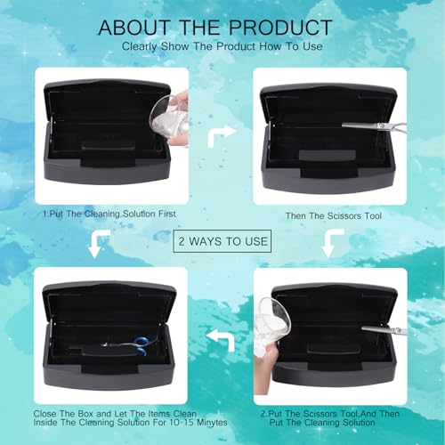 Nail Tool Sterilizer Box,Plastic Sterilizing Tray,The Disinfection Box for Nail Art Tools is Applicable to Nail Art Tools, Tweezers, Hair Salons, Spas and Manicure Equipment-Black - color: Black