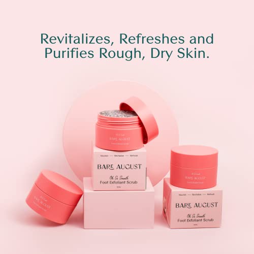 Bare August Exfoliating Foot Scrub, Removes Calluses & Dead Skin