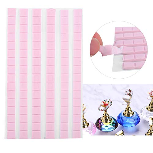Professional Reusable Nail - Adhesive Manicure Tool for False Nails - Sturdy & Clay, Easy to Use, Versatile Pink Nail Clay for Repeated Applications