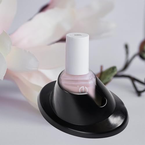 Silicone Nail Polish Holder - Anti-Spill Bottle Stand with Finger Separators, Portable Manicure Tool，Black