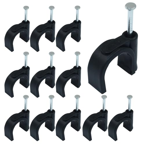 Waziaqoc 100 Pack 16mm Nail in Cable Clips - size: 16mm