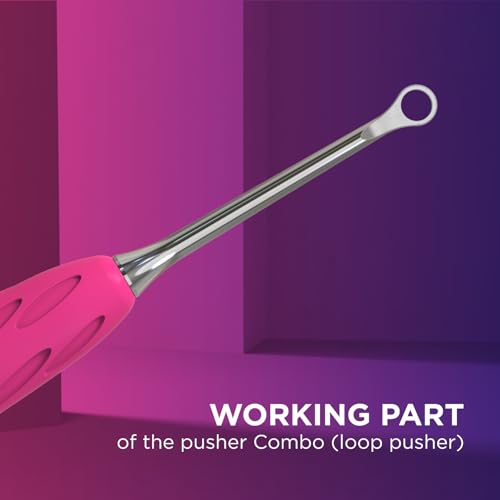 STALEKS PRO UNIQ Combo Loop Cuticle Pusher Tip, Replaceable Working Part - size: for manicure, style: loop pusher