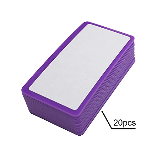 VNC 20Pcs 12X6cm Nail Art Soft Stamping Protective Shell Plastic Holder Stamper Rectangel Stamp Holder - color: A-PurPle