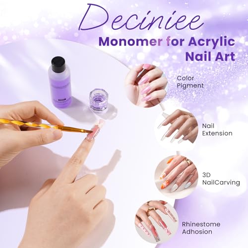 Acrylic Nail Kit for Beginners with Everything in Storage Bag, Bling Purple - color: Single Purple